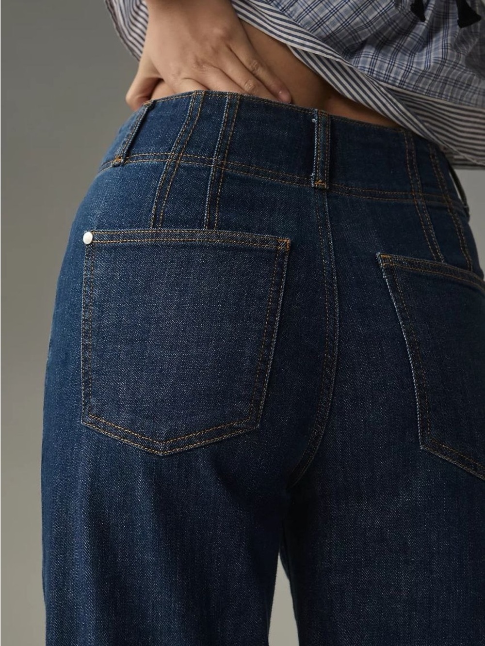 Anthropologie x Pilcro Cuffed Denim Capri Jeans Medium Wash Size 26 - Picture 5 of 11